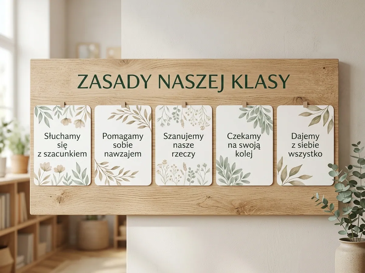 Tablica Zasad Klasy (10 Pozytywnych Plakatów)